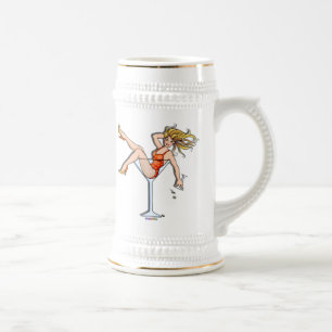Travel Mugs, Cups - Girl in a Martini, Olivia Bierpul