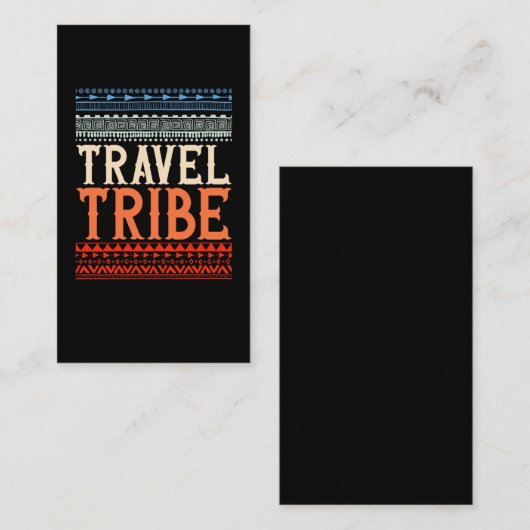 Travel Native American Art Tribe Explorer Visitekaartje (Voorkant / Achterkant)
