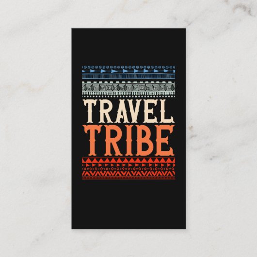 Travel Native American Art Tribe Explorer Visitekaartje (Voorkant)
