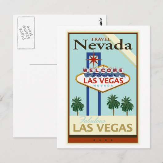 Travel Nevada Briefkaart (Voorkant / Achterkant)