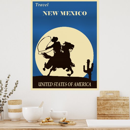 Travel New Mexico Poster (Keuken)