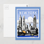 Travel New York Amerika Briefkaart (Voorkant / Achterkant)