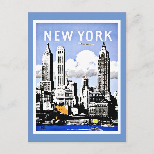 Travel New York Amerika Briefkaart (Voorkant)