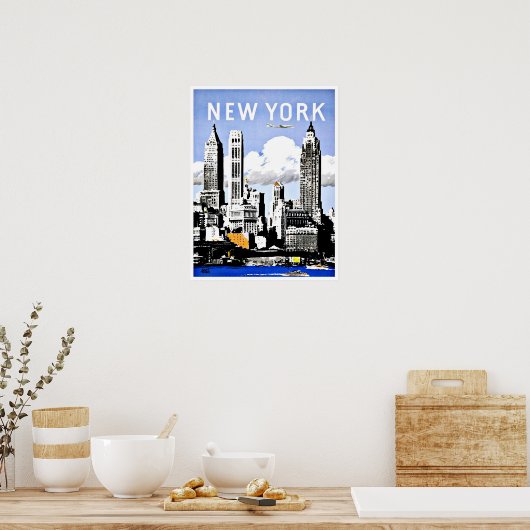 Travel New York Amerika Poster (Keuken)