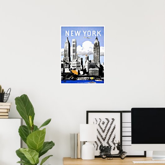 Travel New York Amerika Poster (Thuiskantoor)