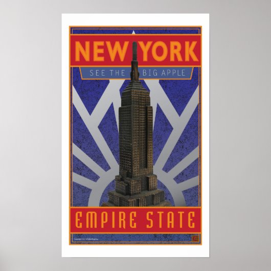 TRAVEL-New York-Empire State Bldg. Poster (Voorkant)