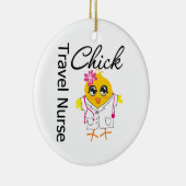 Travel Nurse Chick v2 Keramisch Ornament (Rechts)