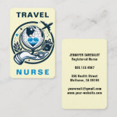 Travel Nurse RN, LVN, LPN, Caretaker Visitekaartje (Voorkant / Achterkant)