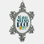 Travel Nurses Rock Tin Sneeuwvlok Ornament (Links)