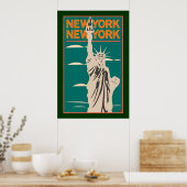 TRAVEL-NY, NY Liberty Poster (Keuken)