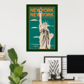 TRAVEL-NY, NY Liberty Poster (Thuiskantoor)