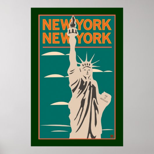 TRAVEL-NY, NY Liberty Poster (Voorkant)