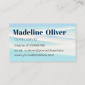 Travel Ocean Beach Zee Aqua Blue Stijlvol Zakelijk Visitekaartje (Achterkant)
