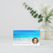 Travel Ocean Blue Photo Professional Visitekaartje (Staand voorkant)