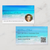 Travel Ocean Blue Photo Professional Visitekaartje (Voorkant / Achterkant)