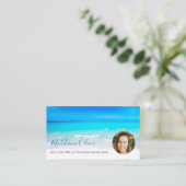 Travel Ocean Blue Photo Professional Visitekaartje (Staand voorkant)