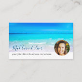 Travel Ocean Blue Photo Professional Visitekaartje (Voorkant)