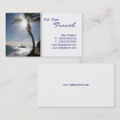 Travel Palm Tree Sun Ocean Boat Visitekaartje (Voorkant / Achterkant)