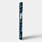 Travel Pattern in Blues Pattern Case-Mate iPhone Case (Achterkant / Rechts)