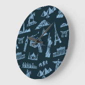 Travel Pattern in Blues Pattern Grote Klok (Hoek)