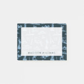 Travel Pattern in Blues Pattern Post-it® Notes (Voorkant)