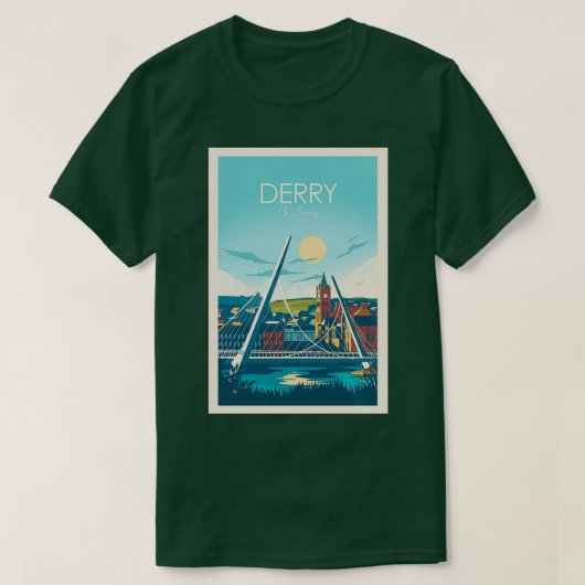 Travel Peace Bridge Derry City T-shirt (Design voorkant)