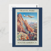 Travel Peru, vintage poster Briefkaart (Voorkant / Achterkant)