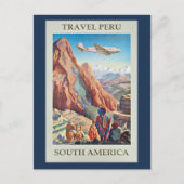 Travel Peru, vintage poster Briefkaart (Voorkant)