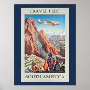 Travel Peru, Zuid-Amerika Poster