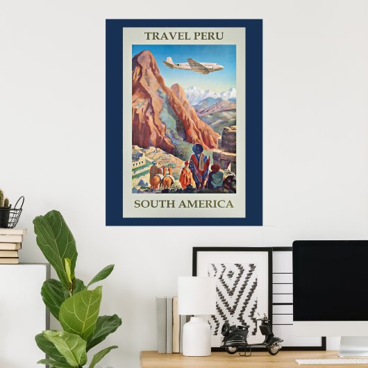 Travel Peru, Zuid-Amerika Poster (Thuiskantoor)