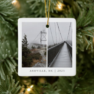 Travel Photo Collage Custom Memory Keepsake Keramisch Ornament