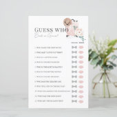 Travel Pink Suitcase Vrijgezellenfeest Guess Who (Staand voorkant)