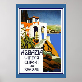 Travel Poster  Abbazia Italië
