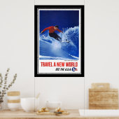 Travel Poster Aspen Colorado Skiing (Keuken)