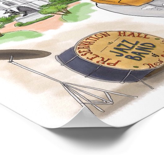 Travel Poster: Beignets in New Orleans Poster (Hoek)