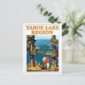 Travel Poster bij het meer van Tahoe Briefkaart (Staand voorkant)