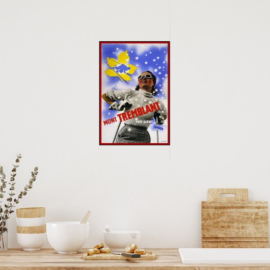 Travel Poster  Canada Mont Tremblant Skiing (Keuken)