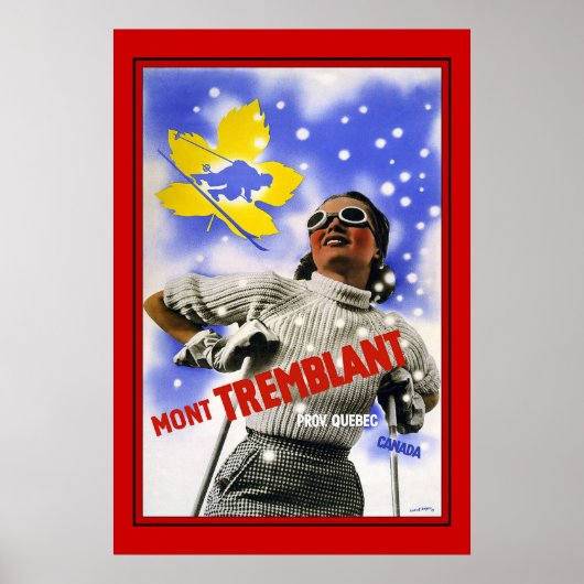 Travel Poster  Canada Mont Tremblant Skiing (Voorkant)