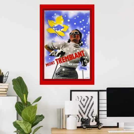 Travel Poster  Canada Mont Tremblant Skiing (Thuiskantoor)
