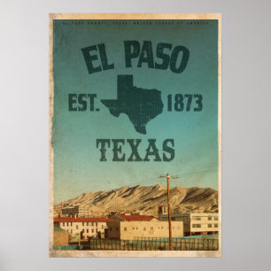  Travel Poster El Paso Texas