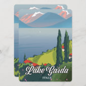 Travel poster Lake Garda Italië (Voorkant / Achterkant)