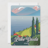 Travel poster Lake Garda Italië (Achterkant)