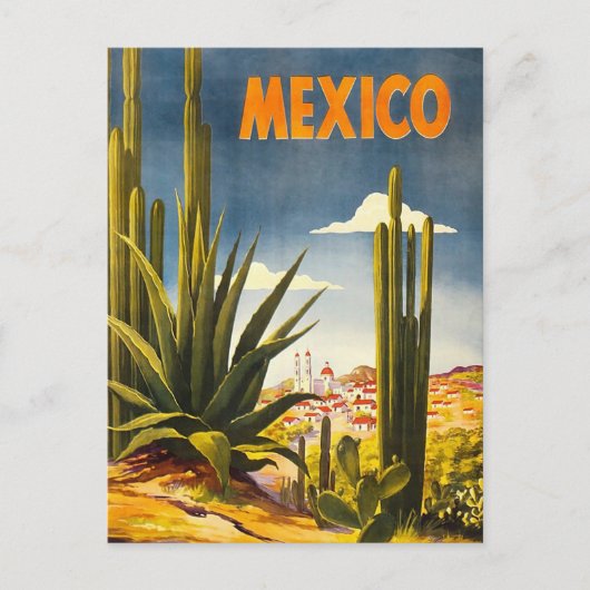 Travel Poster Mexico Briefkaart (Voorkant)