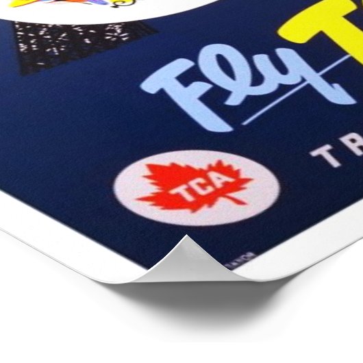 Travel Poster  Paris France Airlines (Hoek)