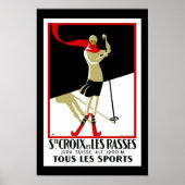 Travel Poster Saint Croix Skiing (Voorkant)