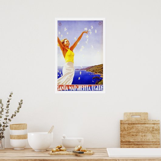 Travel Poster  Santa Margherita Italië (Keuken)