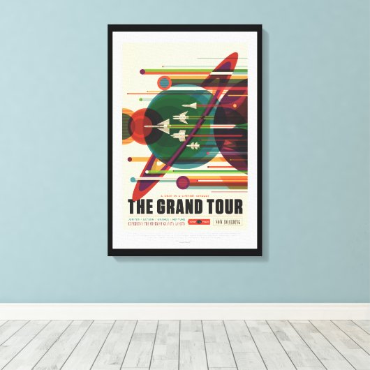 Travel Poster van het NASA-reisschilderij van Gran Canvas Afdruk (Insitu (Houten vloer))