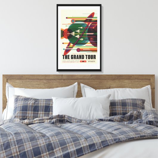 Travel Poster van het NASA-reisschilderij van Gran Canvas Afdruk (Insitu (Slaapkamer))