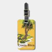 Travel poster voor Costa Rica retro Bagagelabel (Voorkant verticaal)