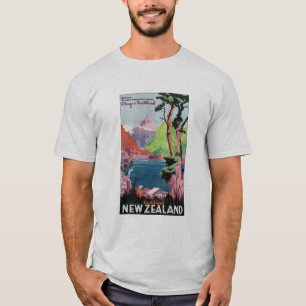 Travel poster Zuid-Nieuw-Zeeland T-shirt